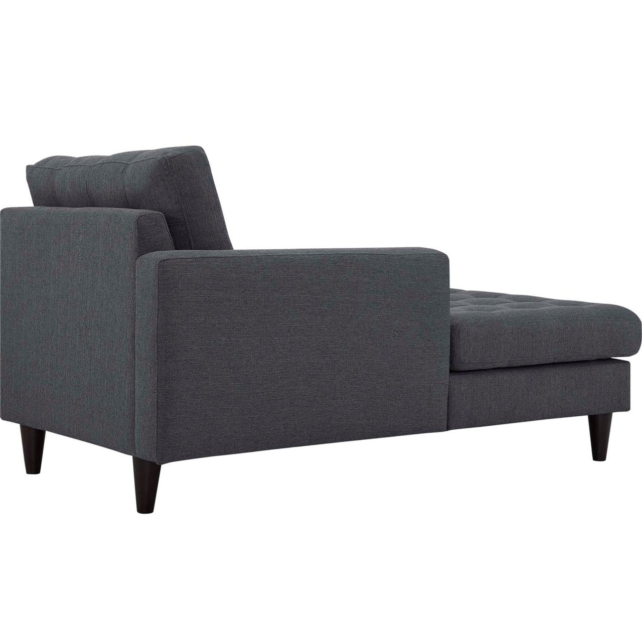 Empress Left-Arm Upholstered Fabric Chaise, Grey, Fabric 11596