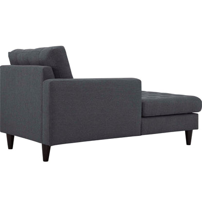 Empress Left-Arm Upholstered Fabric Chaise, Grey, Fabric 11596