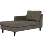 Empress Left-Arm Upholstered Fabric Chaise, Grey, Fabric 11597