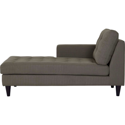 Empress Left-Arm Upholstered Fabric Chaise, Grey, Fabric 11597