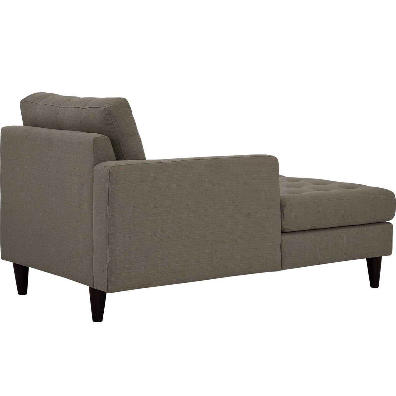 Empress Left-Arm Upholstered Fabric Chaise, Grey, Fabric 11597