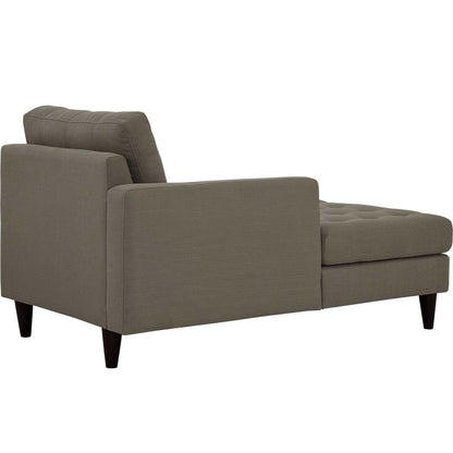 Empress Left-Arm Upholstered Fabric Chaise, Grey, Fabric 11597