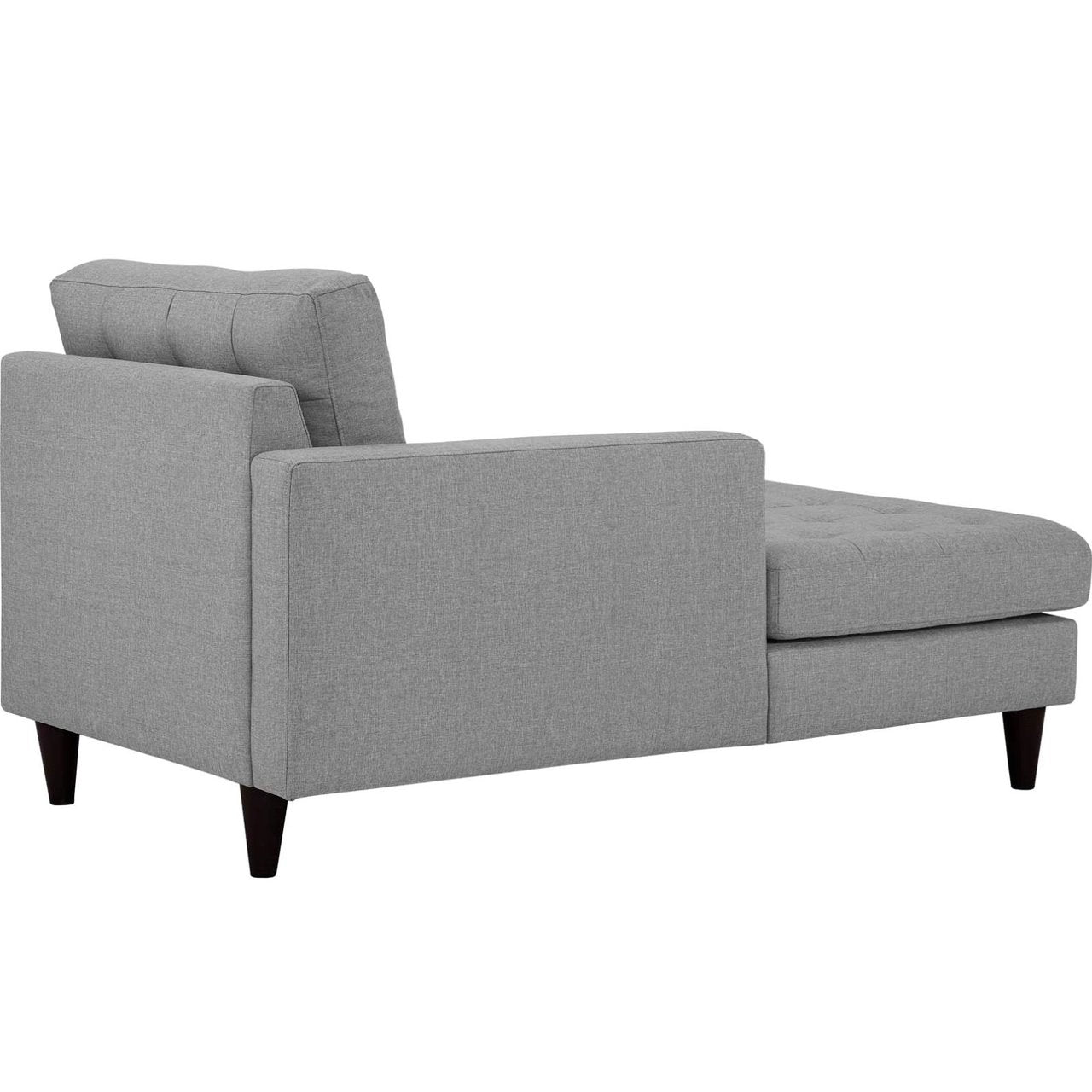 Empress Left-Arm Upholstered Fabric Chaise, Grey, Fabric 11599