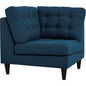 Empress Upholstered Fabric Corner Sofa, Navy, Fabric 11635