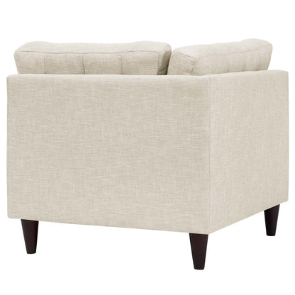 Empress Upholstered Fabric Corner Sofa, Fabric, Beige 13604