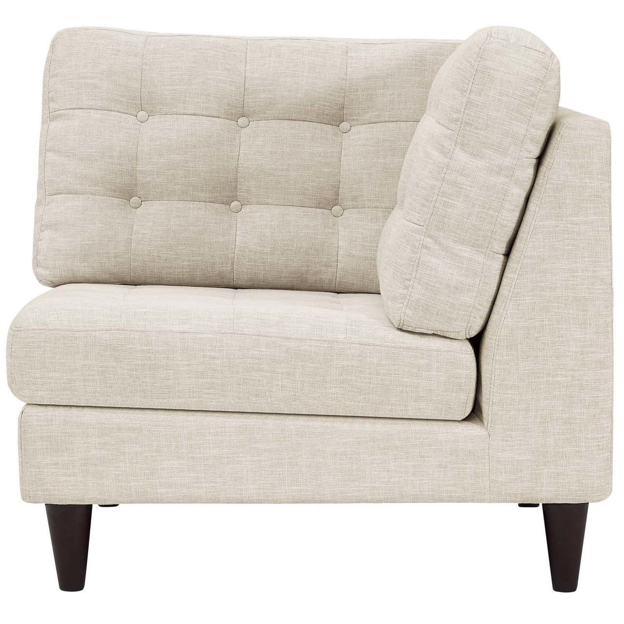 Empress Upholstered Fabric Corner Sofa, Fabric, Beige 13604