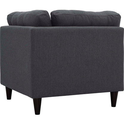 Empress Upholstered Fabric Corner Sofa, Grey, Fabric 11636