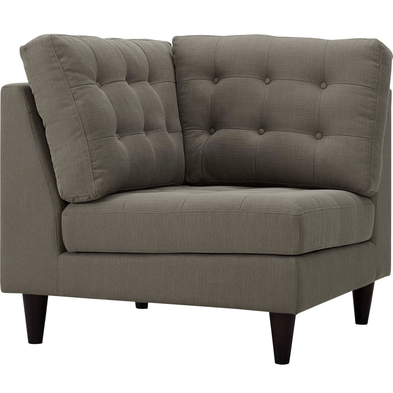 Empress Upholstered Fabric Corner Sofa, Grey, Fabric 11637