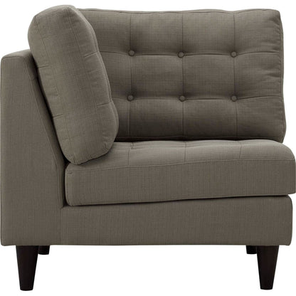 Empress Upholstered Fabric Corner Sofa, Grey, Fabric 11637