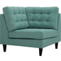 Empress Upholstered Fabric Corner Sofa, Blue, Fabric 11638