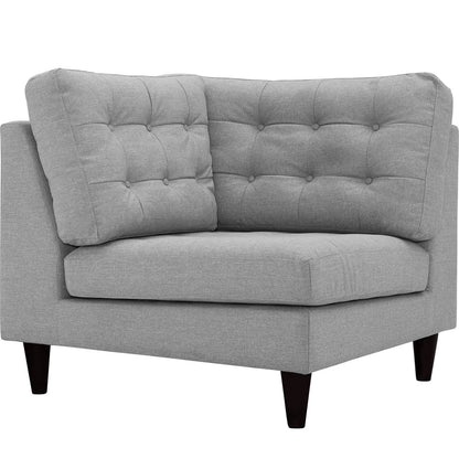 Empress Upholstered Fabric Corner Sofa, Grey, Fabric 11639