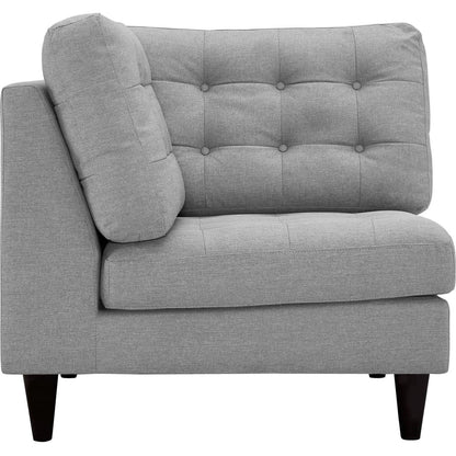 Empress Upholstered Fabric Corner Sofa, Grey, Fabric 11639
