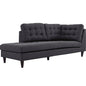 Empress Upholstered Fabric Bumper, Grey, Fabric 13144