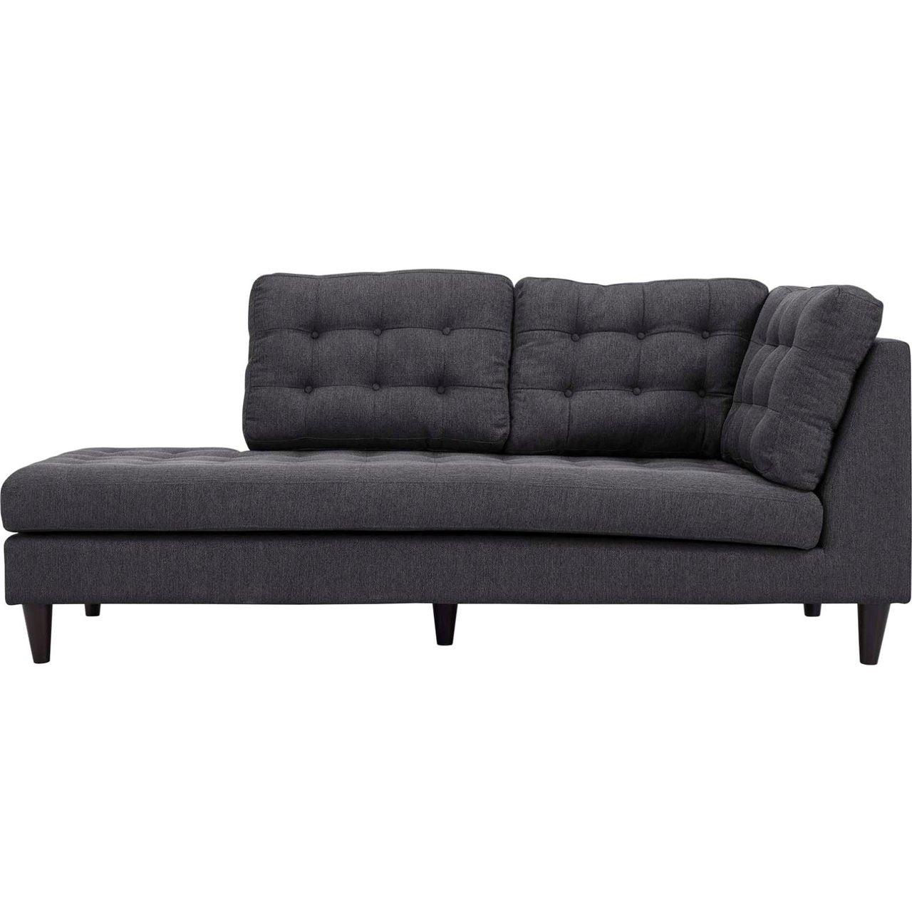 Empress Upholstered Fabric Bumper, Grey, Fabric 13144