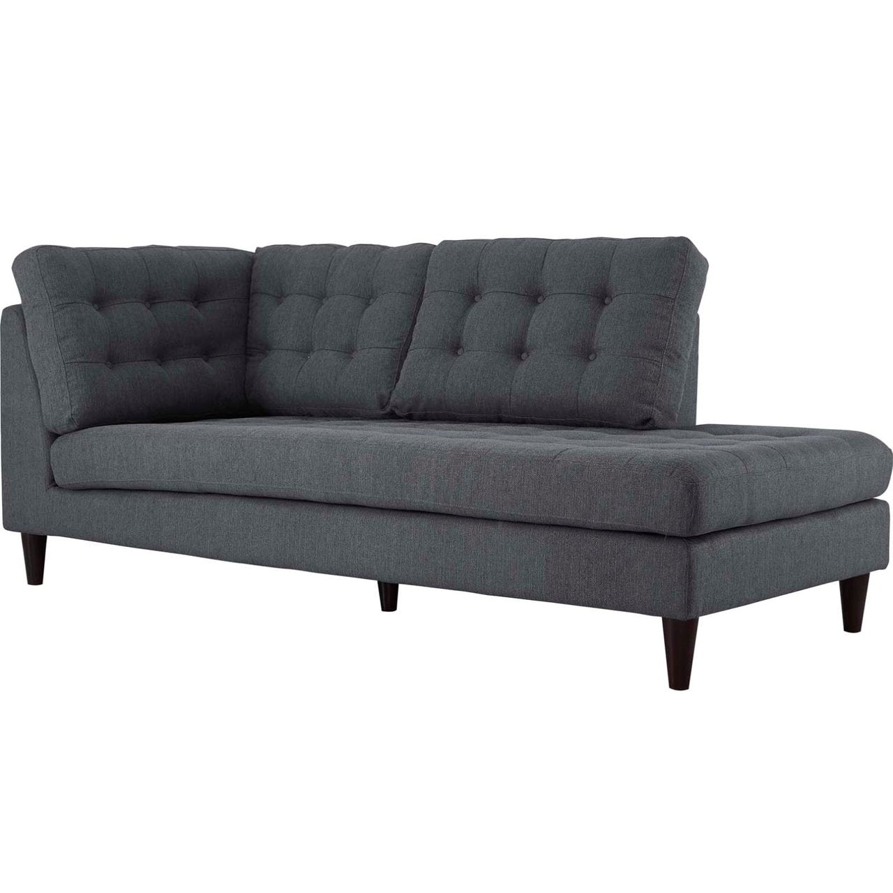 Empress Upholstered Fabric Bumper, Grey, Fabric 13149