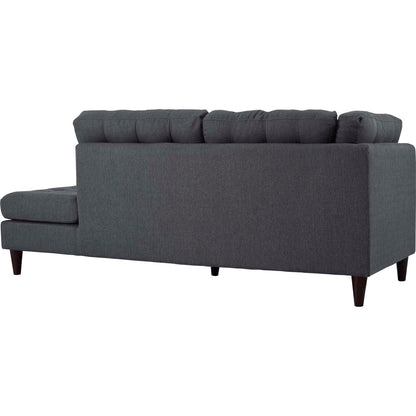 Empress Upholstered Fabric Bumper, Grey, Fabric 13149