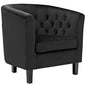 Prospect Velvet Armchair, Black, Fabric 11643