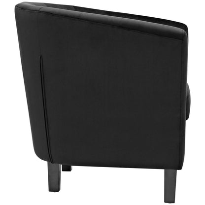 Prospect Velvet Armchair, Black, Fabric 11643