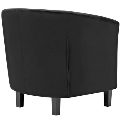 Prospect Velvet Armchair, Black, Fabric 11643