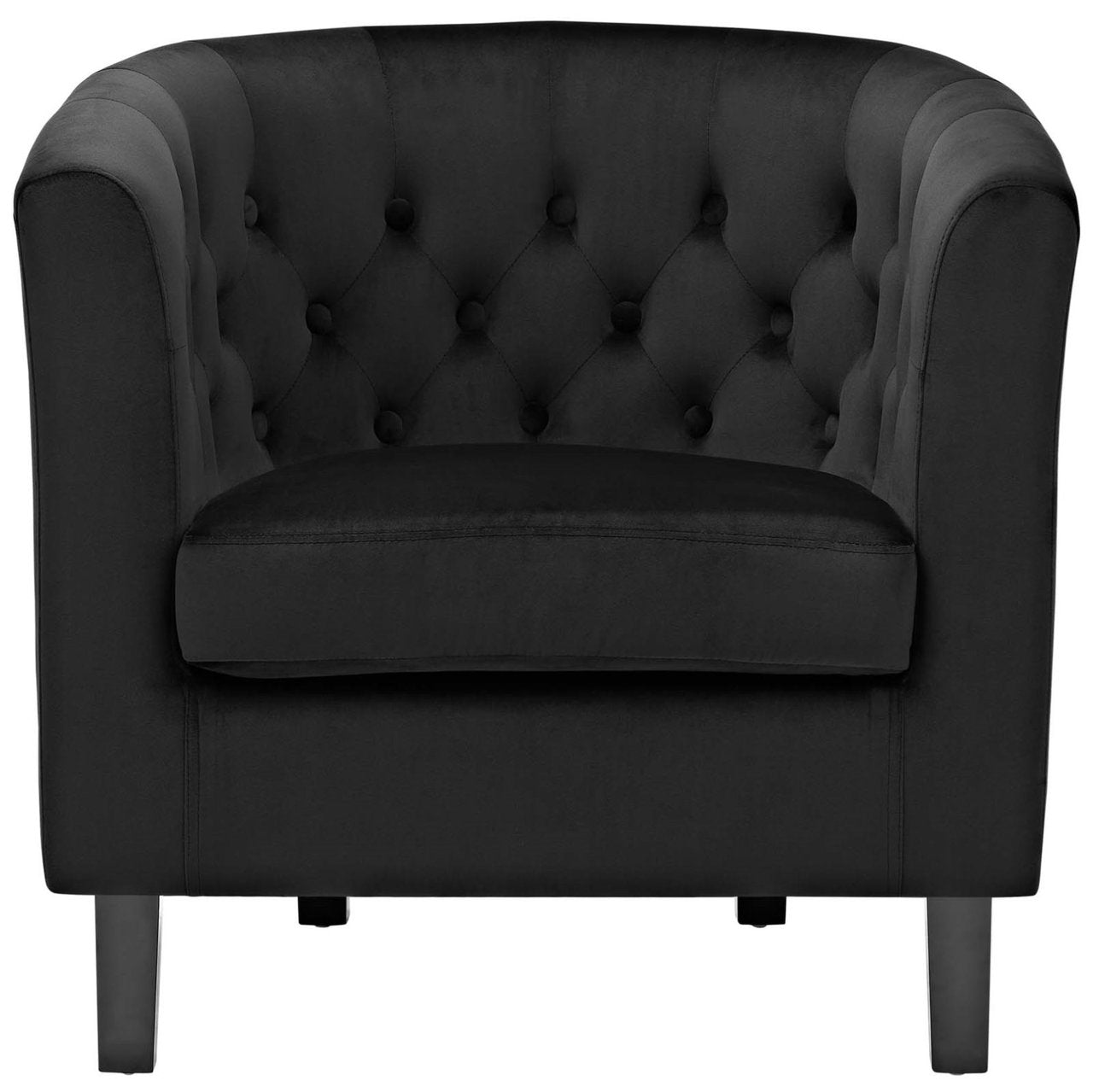 Prospect Velvet Armchair, Black, Fabric 11643
