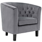 Prospect Velvet Armchair, Grey, Fabric 11644