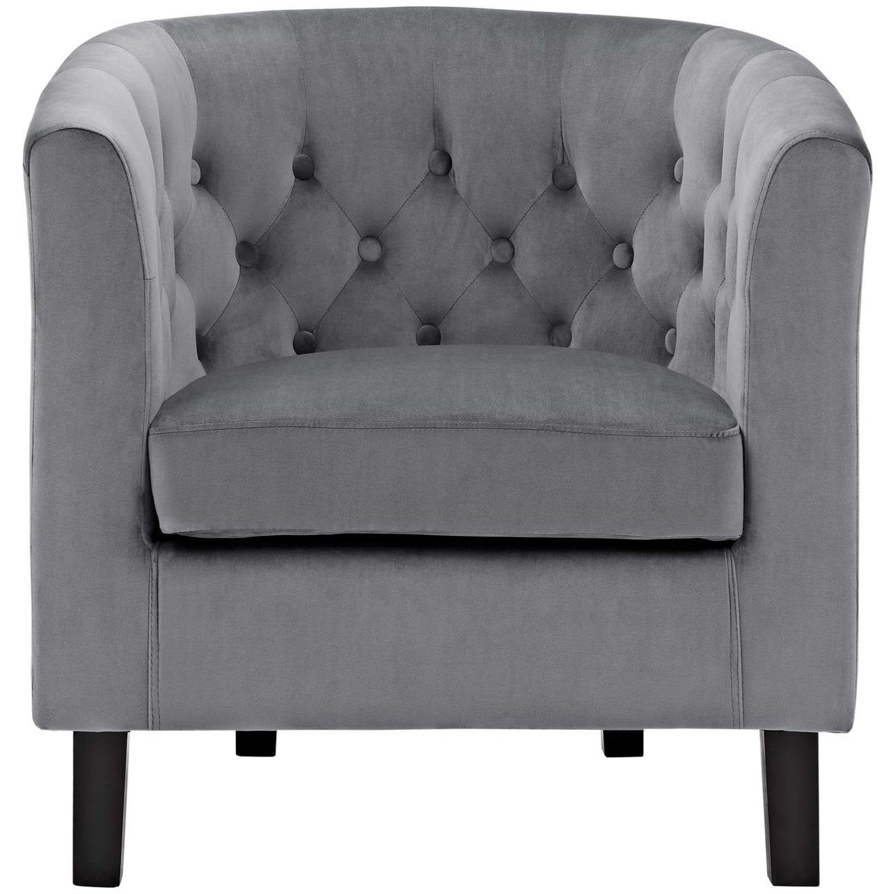 Prospect Velvet Armchair, Grey, Fabric 11644