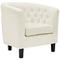 Prospect Velvet Armchair, White, Fabric 11645