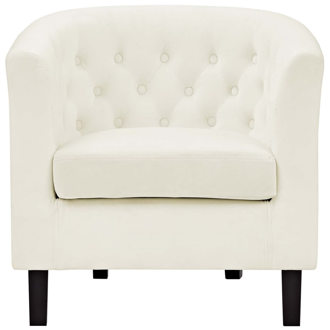 Prospect Velvet Armchair, White, Fabric 11645
