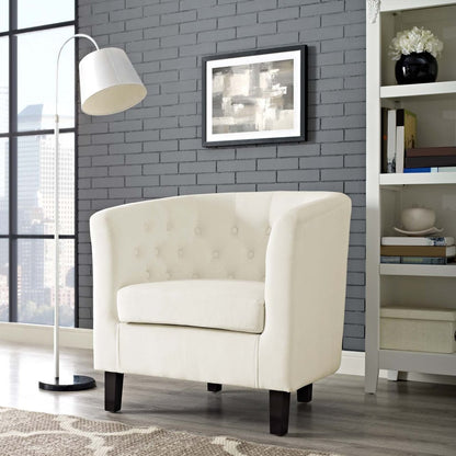 Prospect Velvet Armchair, White, Fabric 11645
