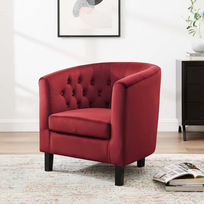 Prospect Performance Velvet Armchair, Velvet, Red, 18134