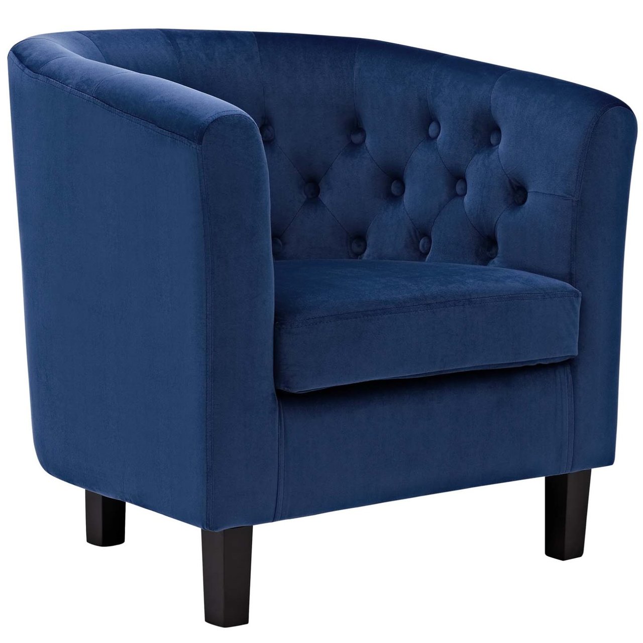 Prospect Velvet Armchair, Navy, Fabric 11646