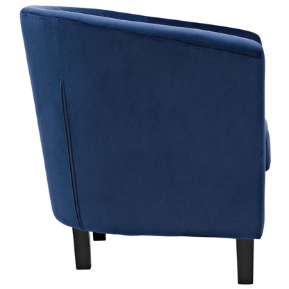 Prospect Velvet Armchair, Navy, Fabric 11646