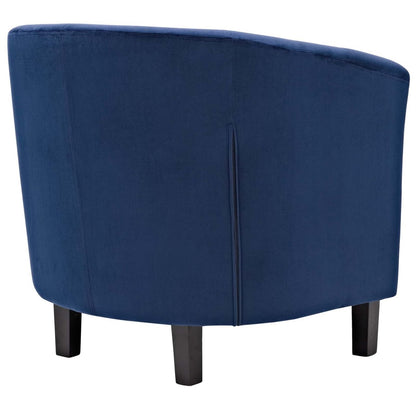 Prospect Velvet Armchair, Navy, Fabric 11646