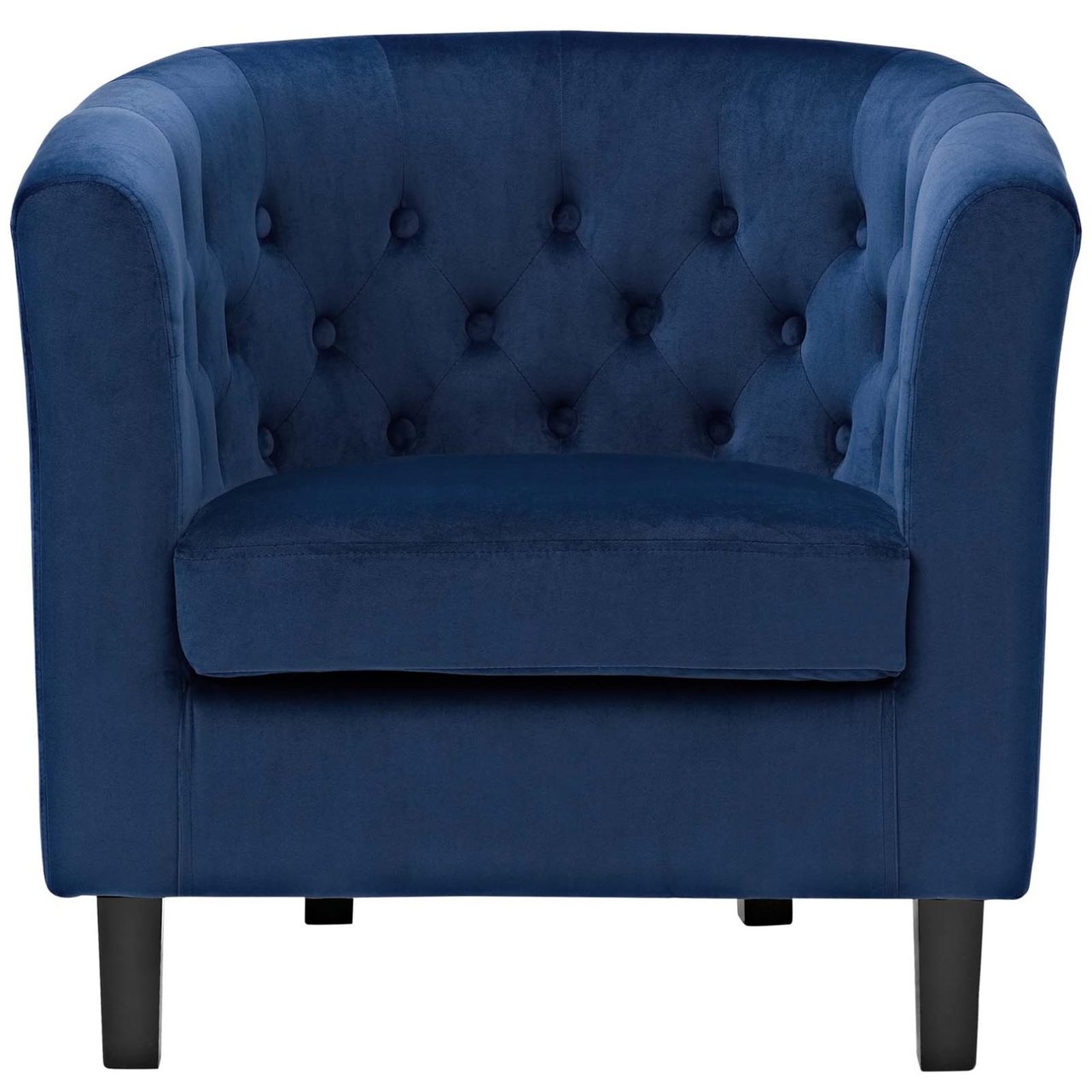 Prospect Velvet Armchair, Navy, Fabric 11646