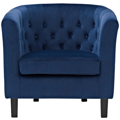 Prospect Velvet Armchair, Navy, Fabric 11646