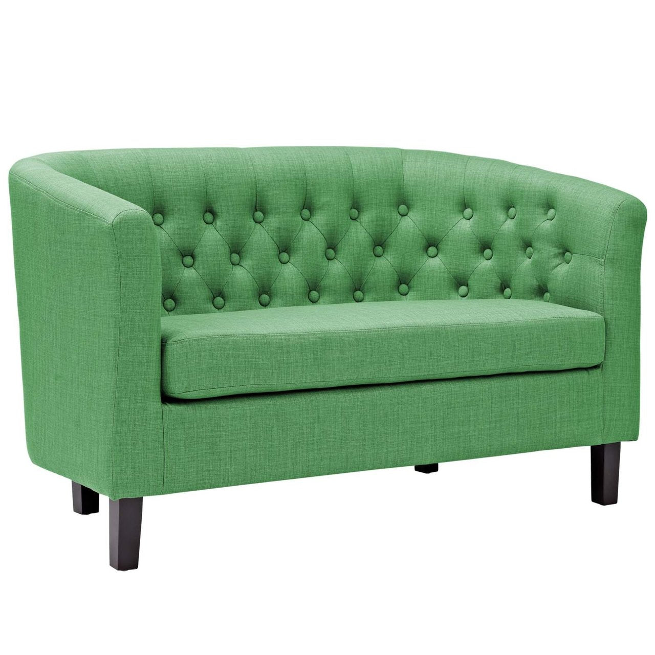 Prospect Upholstered Fabric Loveseat, Green, Fabric 11651