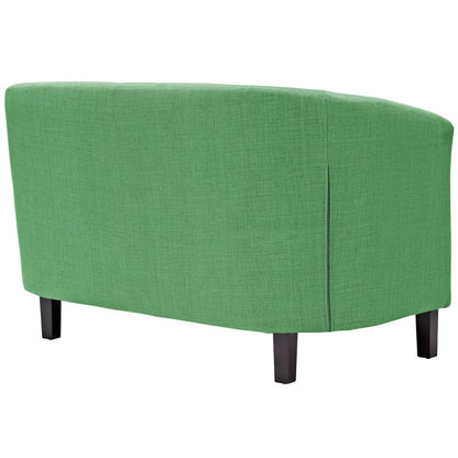 Prospect Upholstered Fabric Loveseat, Green, Fabric 11651