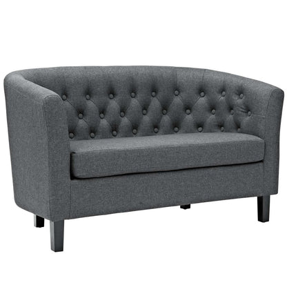 Prospect Upholstered Fabric Loveseat, Grey, Fabric 11652
