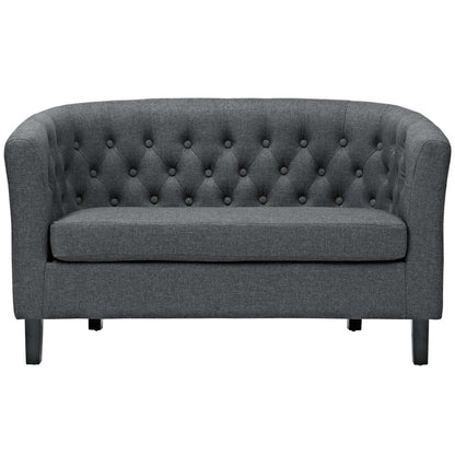 Prospect Upholstered Fabric Loveseat, Grey, Fabric 11652
