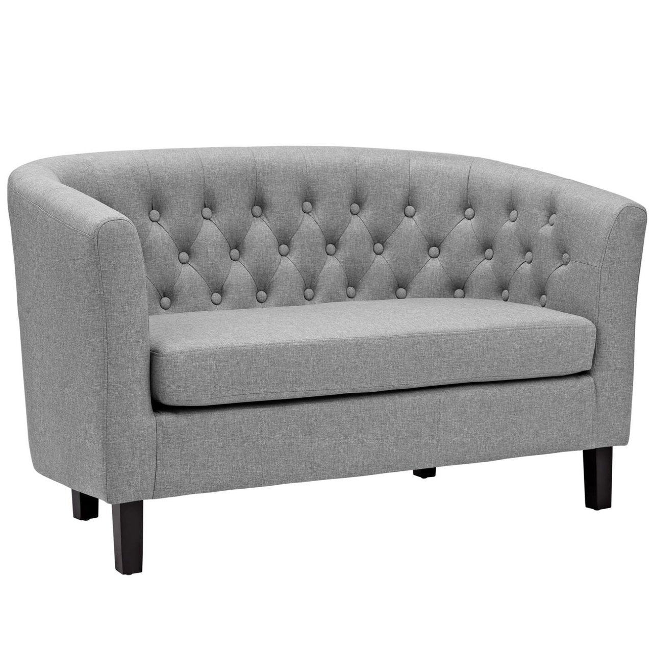 Prospect Upholstered Fabric Loveseat, Grey, Fabric 11654
