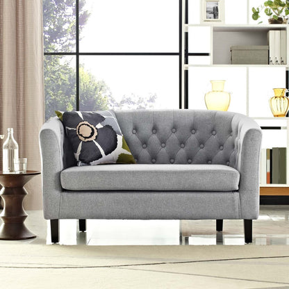 Prospect Upholstered Fabric Loveseat, Grey, Fabric 11654