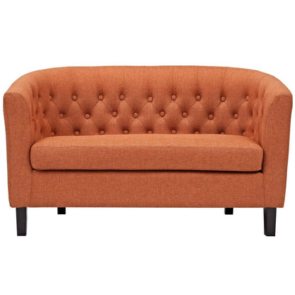 Prospect Upholstered Fabric Loveseat, Orange, Fabric 11655
