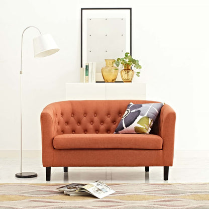 Prospect Upholstered Fabric Loveseat, Orange, Fabric 11655