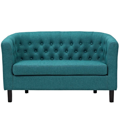 Prospect Upholstered Fabric Loveseat, Blue, Fabric 11657