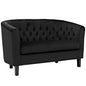 Prospect Velvet Loveseat, Black, Fabric 11658