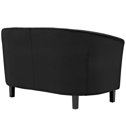 Prospect Velvet Loveseat, Black, Fabric 11658