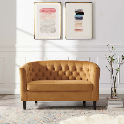 Prospect Performance Velvet Loveseat, Velvet, Brown, 18136