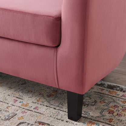 Prospect Performance Velvet Loveseat, Velvet, Pink, 18137