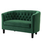 Prospect Performance Velvet Loveseat, Velvet, Green, 18138