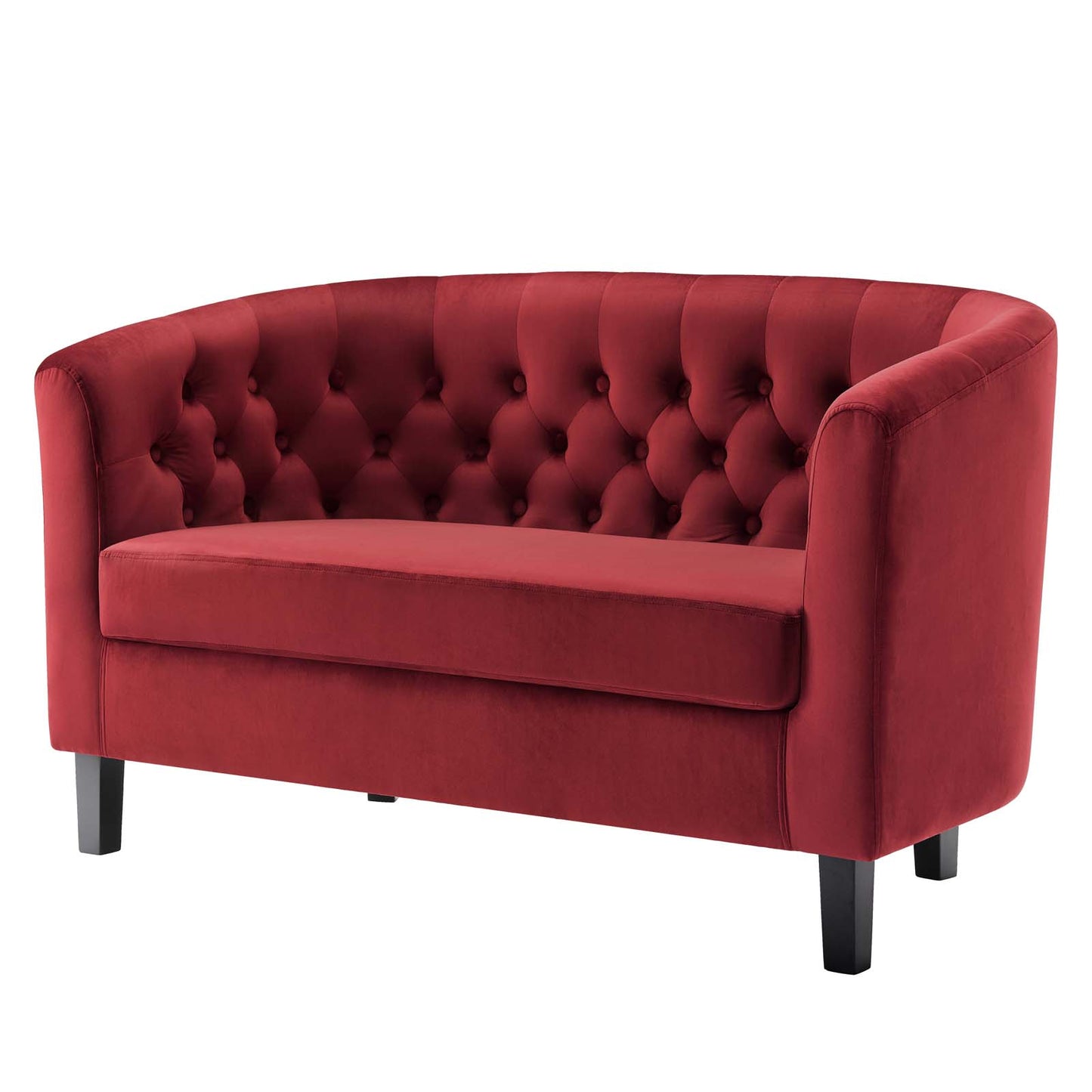 Prospect Performance Velvet Loveseat, Velvet, Red, 18139